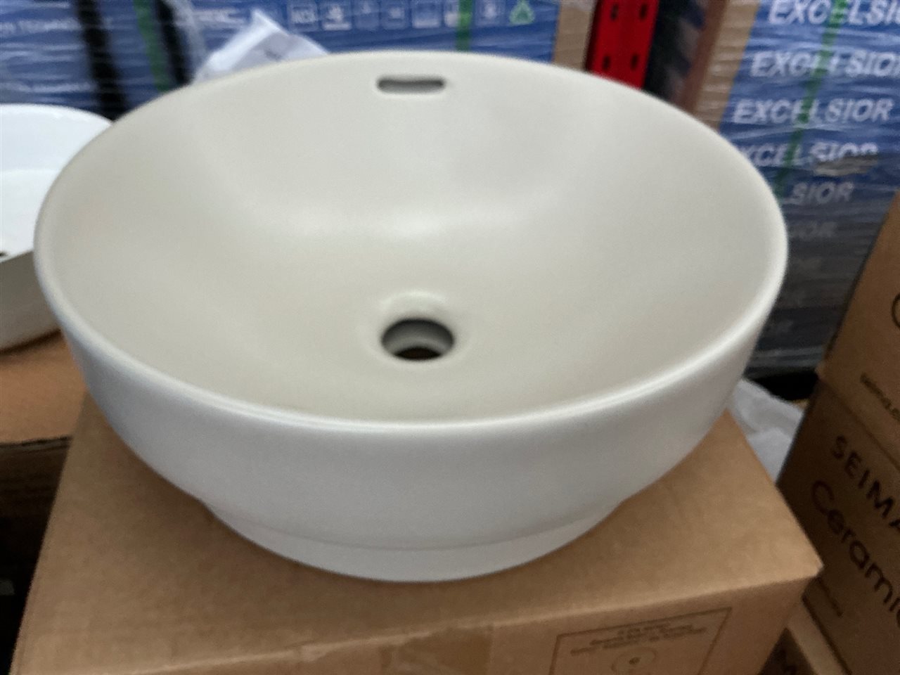 Seima OBELLO 371 Basin Inset, Round, of, Salt Stone, Sold Per Each, RRP $400