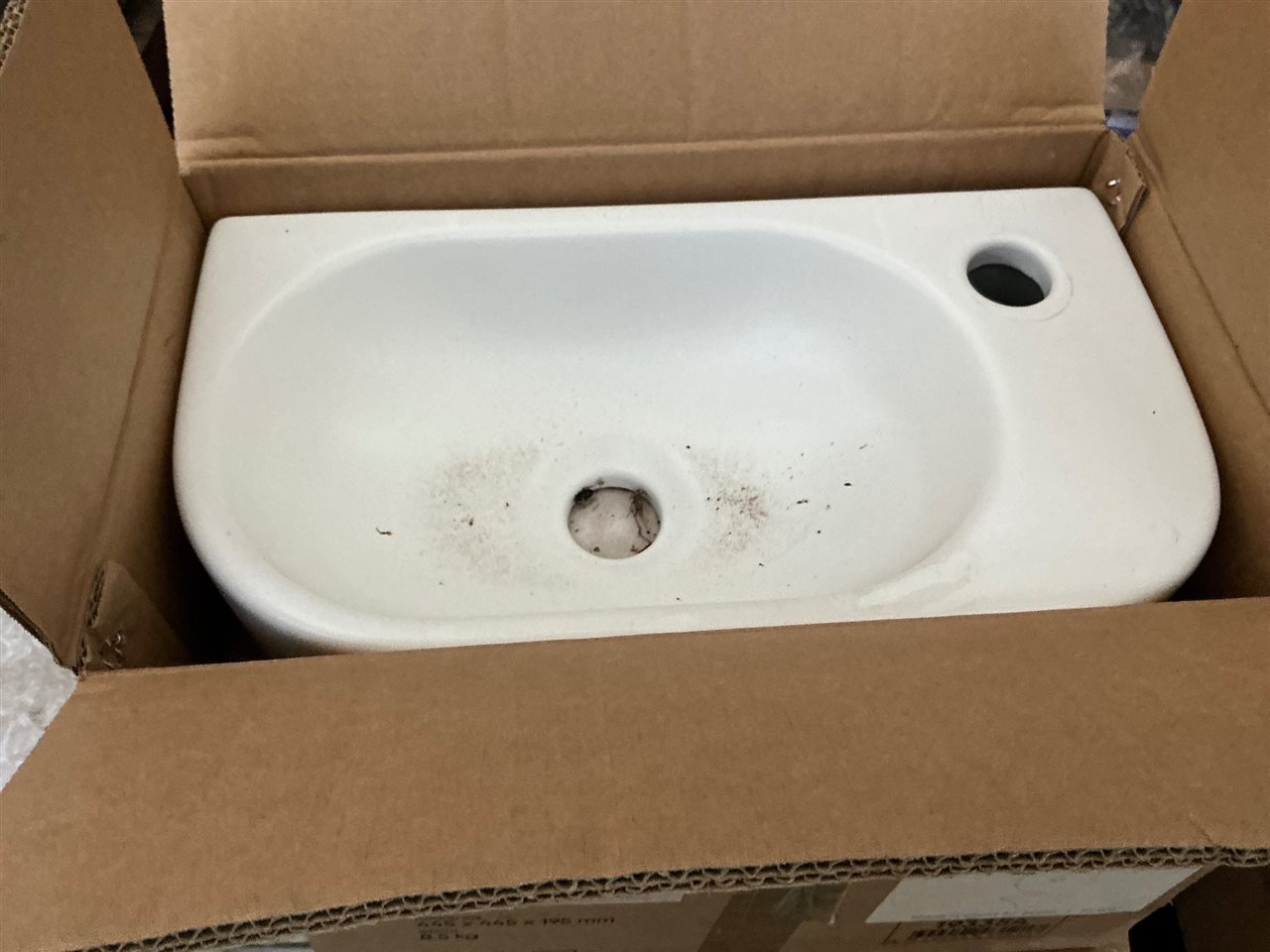 Seima ARKO 485 Basin Wall Mini D, 1TR NOF, White - RRP $290