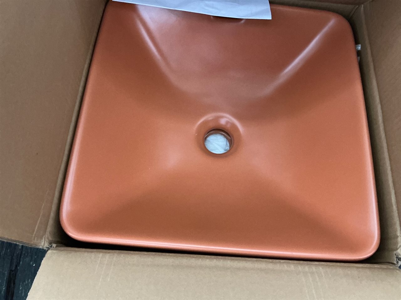 Seima OBELLO 376 Basin Inset, square, OF Terracotta, RRP $435