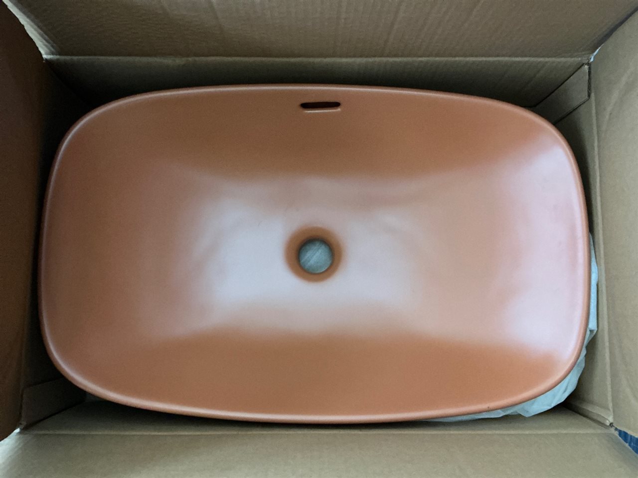 Seima OBELLO 600 Basin Inset, rnd rect, OF, Terracotta, Sold Per Each, RRP $450