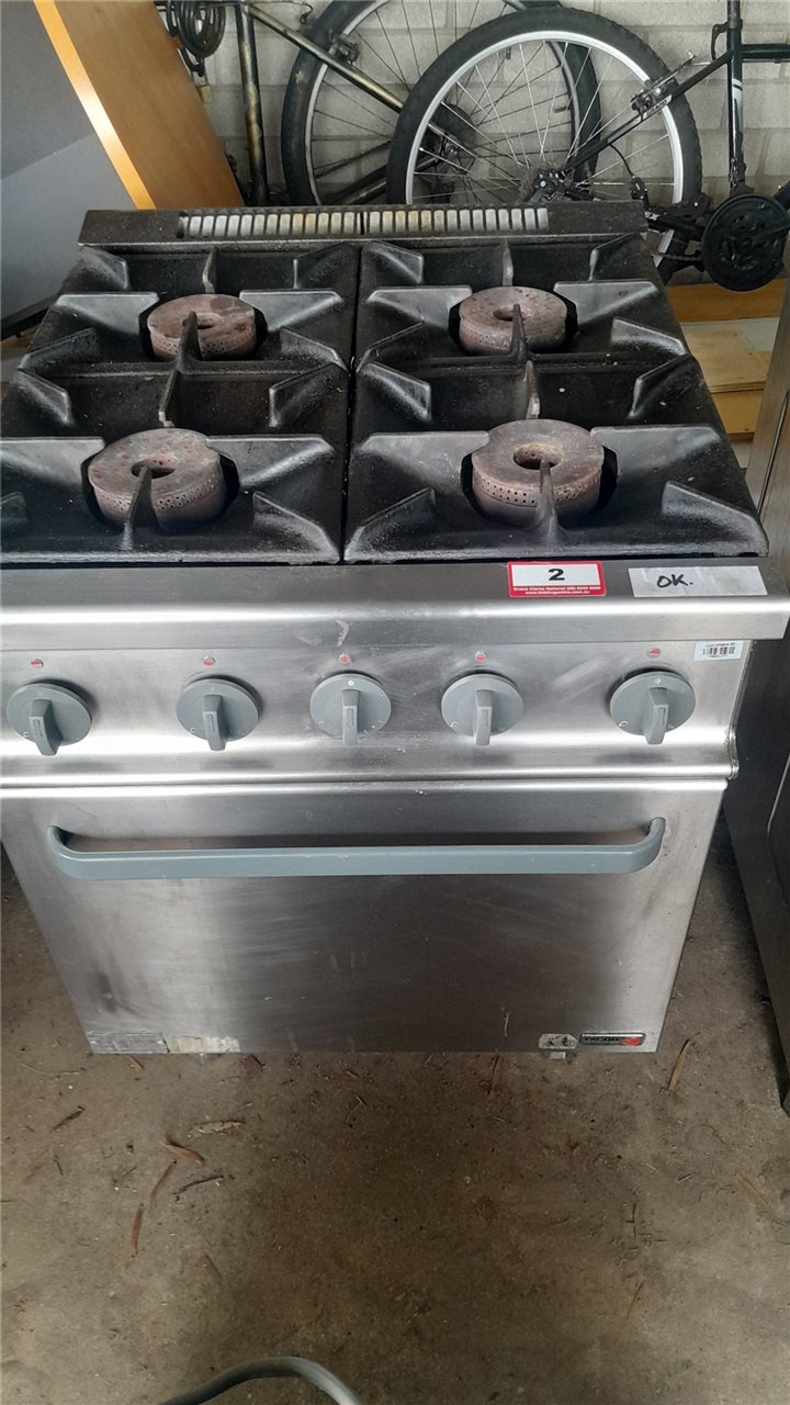Fagor Stainless Steel Gas Range 4 Burner with Gas Oven -Model 700 Series CG-741 DR ( Collect From Port Lincoln Campus)