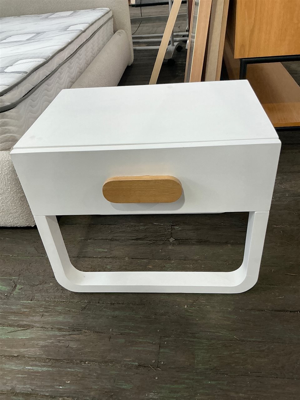 Bedside Cupboard, White Timber, Quantity of 1