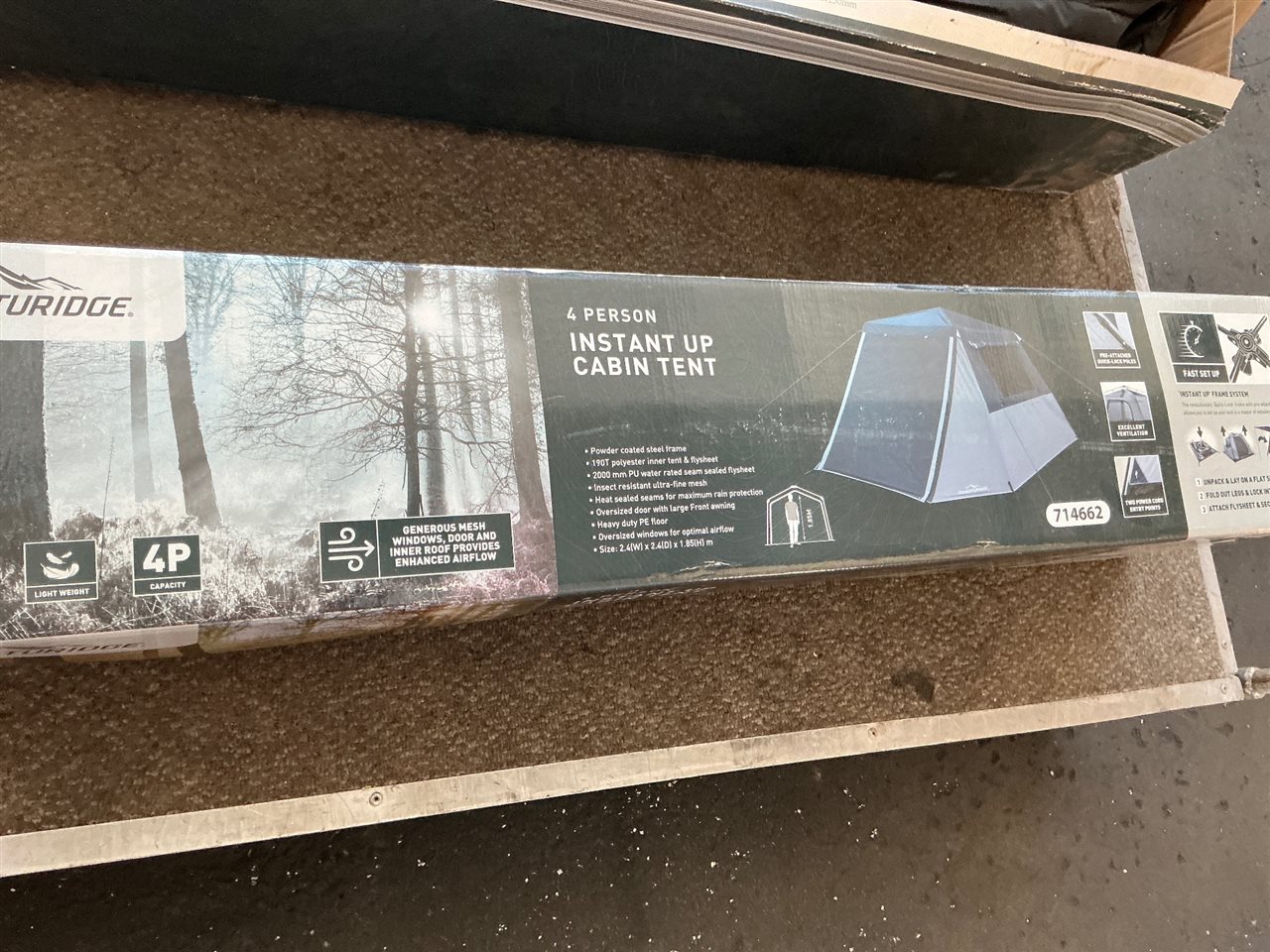 Adventure Ridge Instant Up Cabin Tent, Four Person