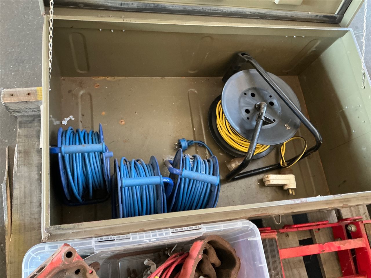 Steel Trunk - 850 x500 x320 mm H with Electric Extension Cables