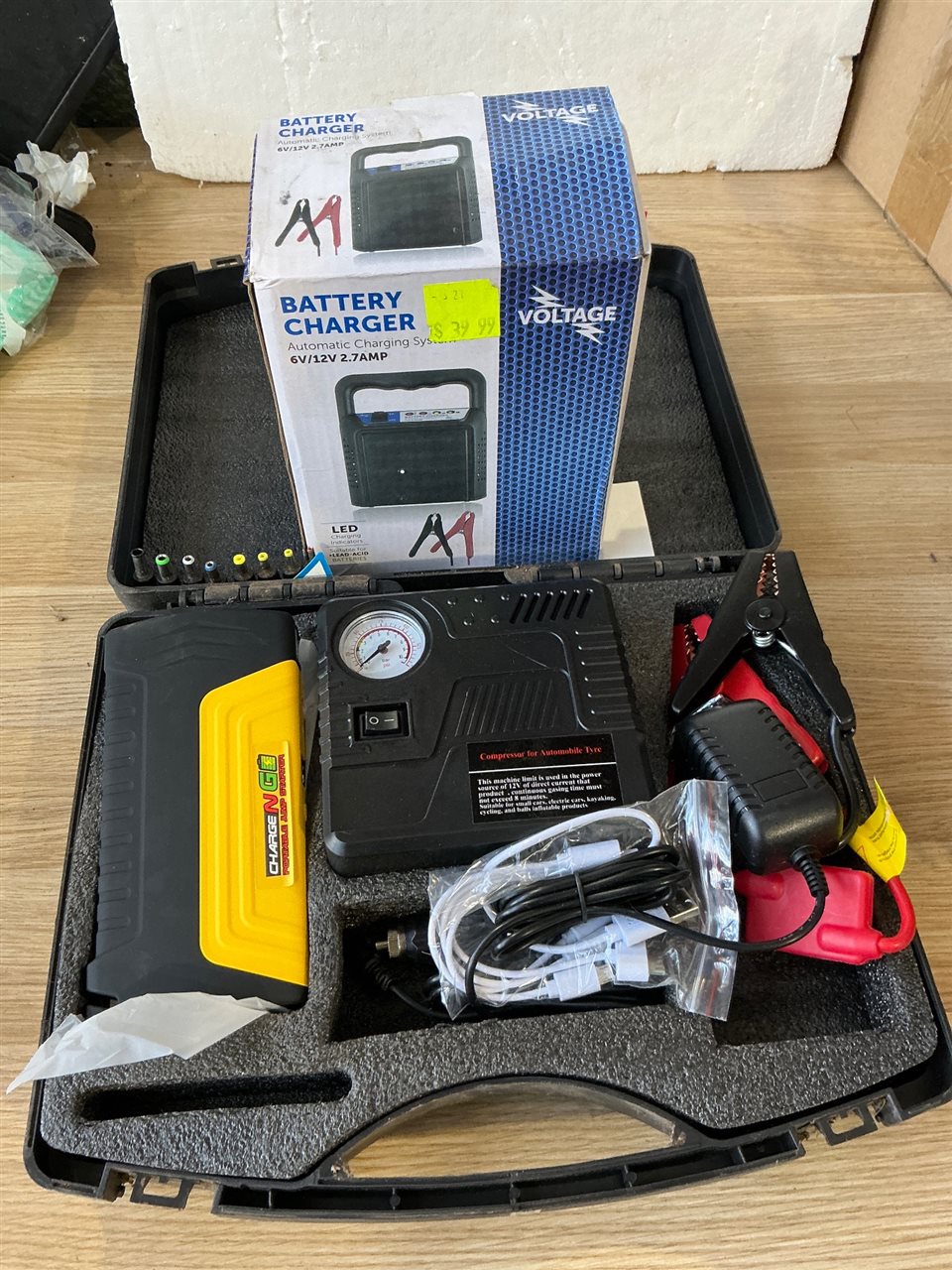 Battery Charger 12 Volt and Charge and Go Jump Start