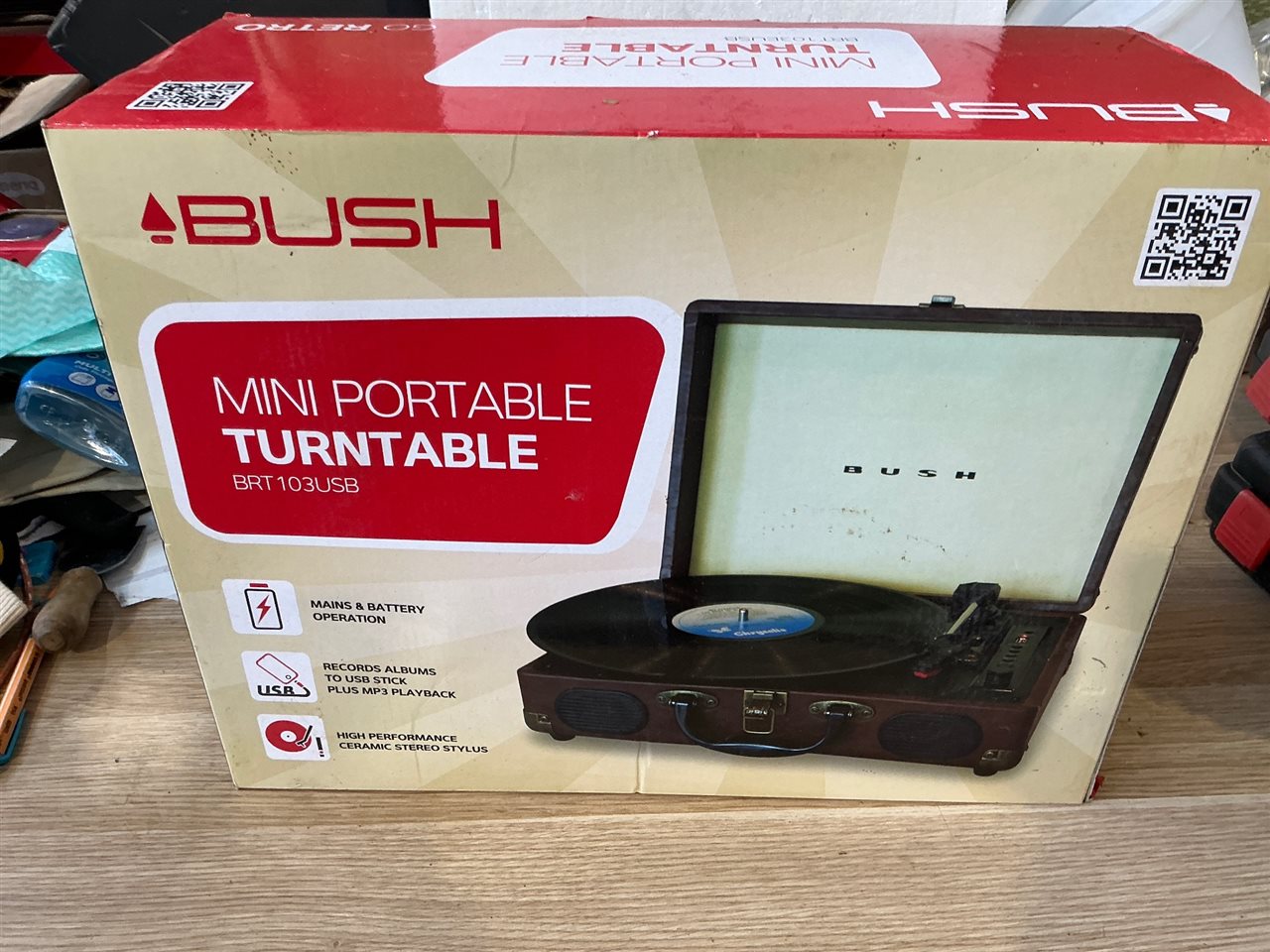 Bush Mini Portable Turntable