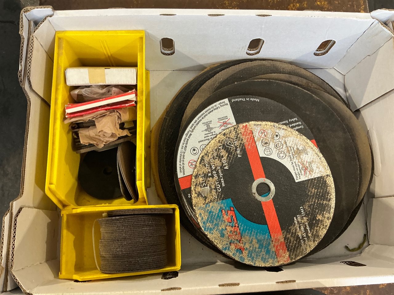 Box of Assorted Size Grinding and Cut Off Wheels