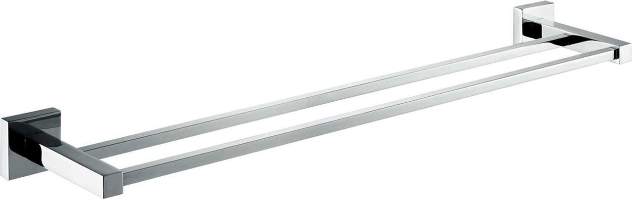 Chrome Double Towel Rail Brass Construction