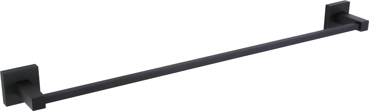 Matt Black Single Towel Rail Brass Construction