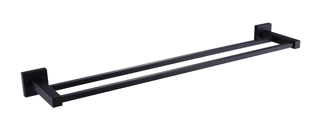 Matte Black Double Towel Rail