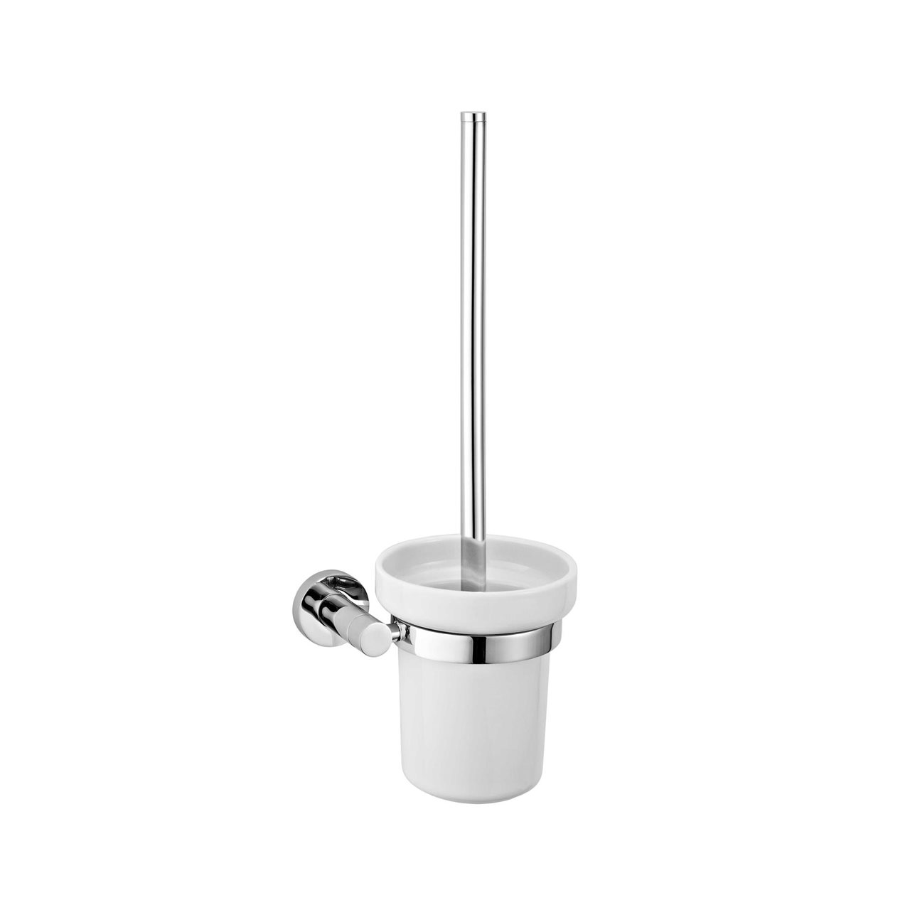 Chrome Toilet Brush Holder Brass Construction