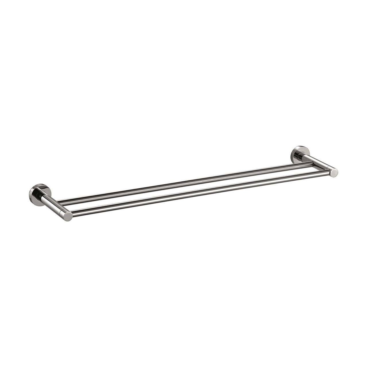 Chrome Double Towel Rail Brass Construction