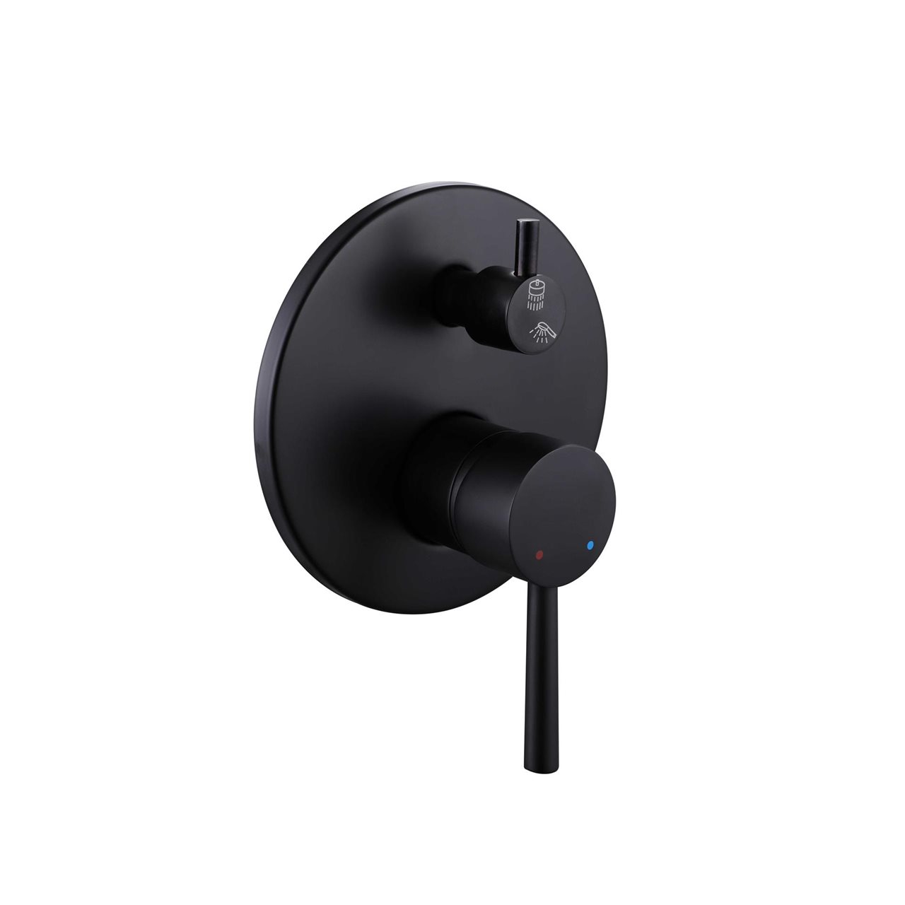 Matte Black Shower Mixer with Diverter