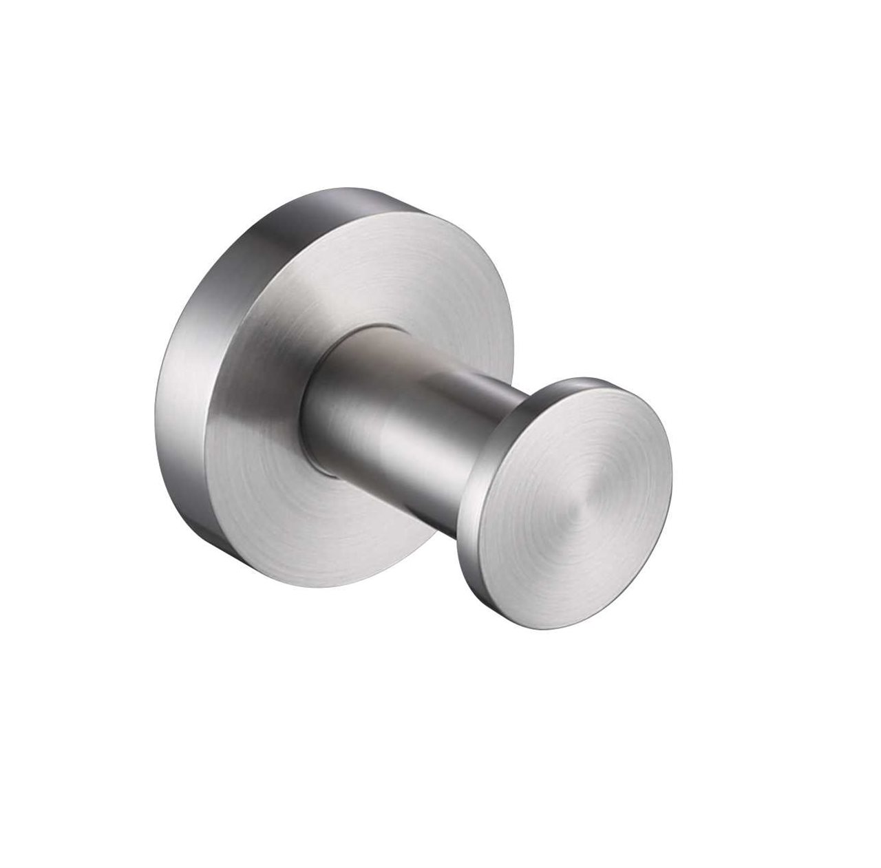 Brushed Nickel  Single Robe Hook Brass Construction & Stainless Steel