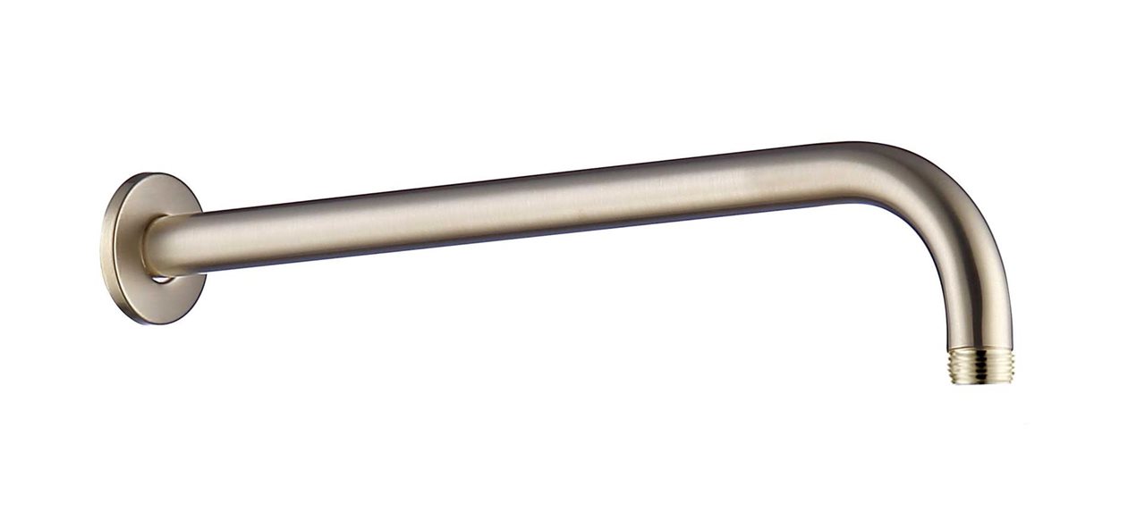 Brushed Gold Shower Arm Brass Construction Thumbnail