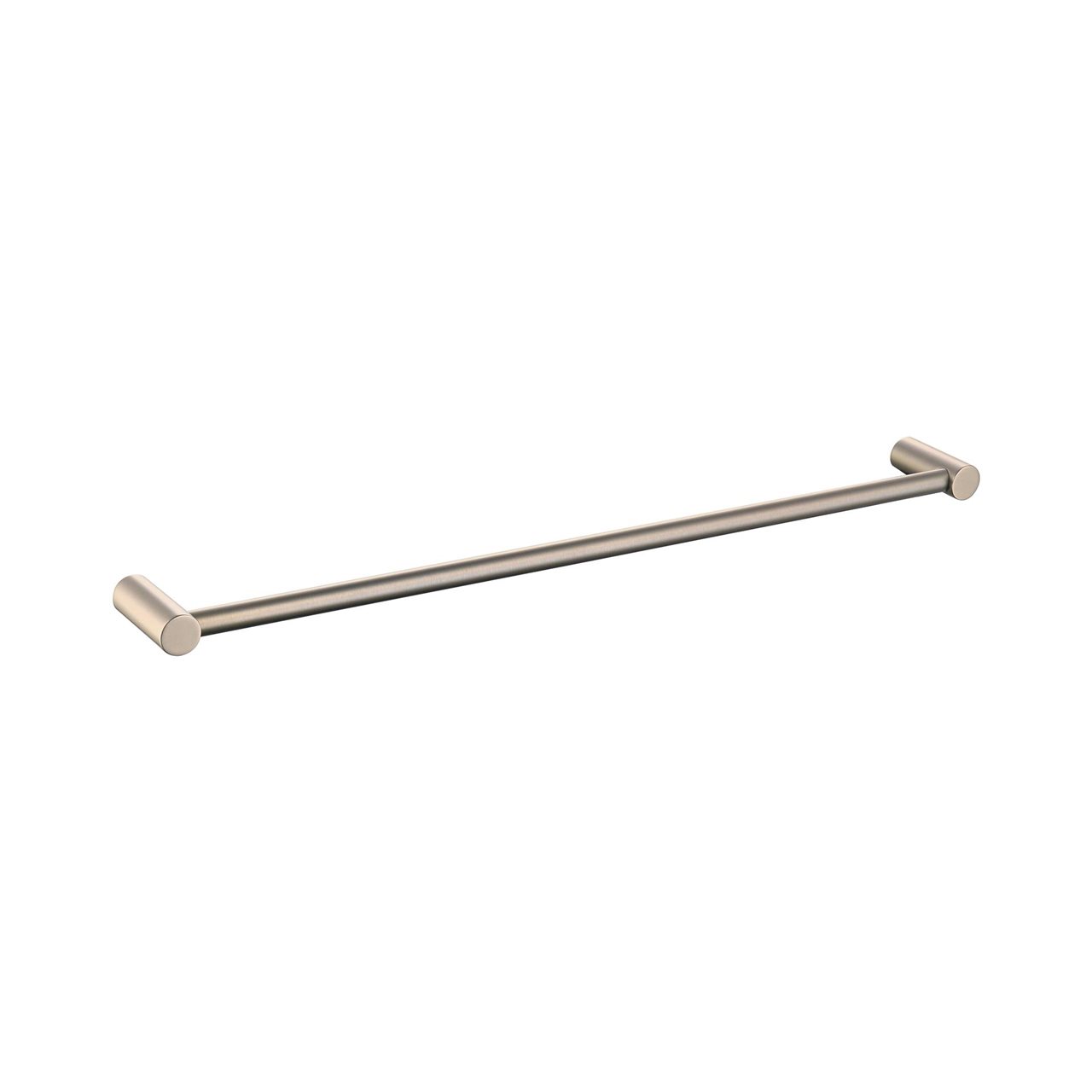 Brushed Gold 60cm Single Towel Rail Brass Construction