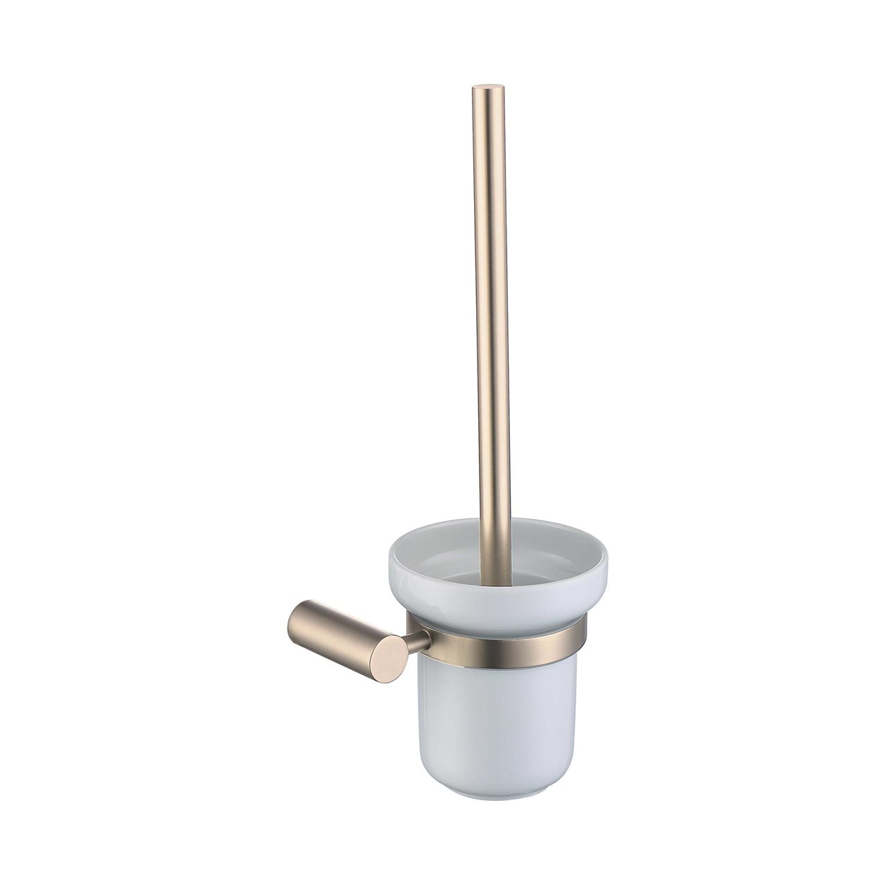 Brushed Gold Toilet Brush Holder Brass Construction