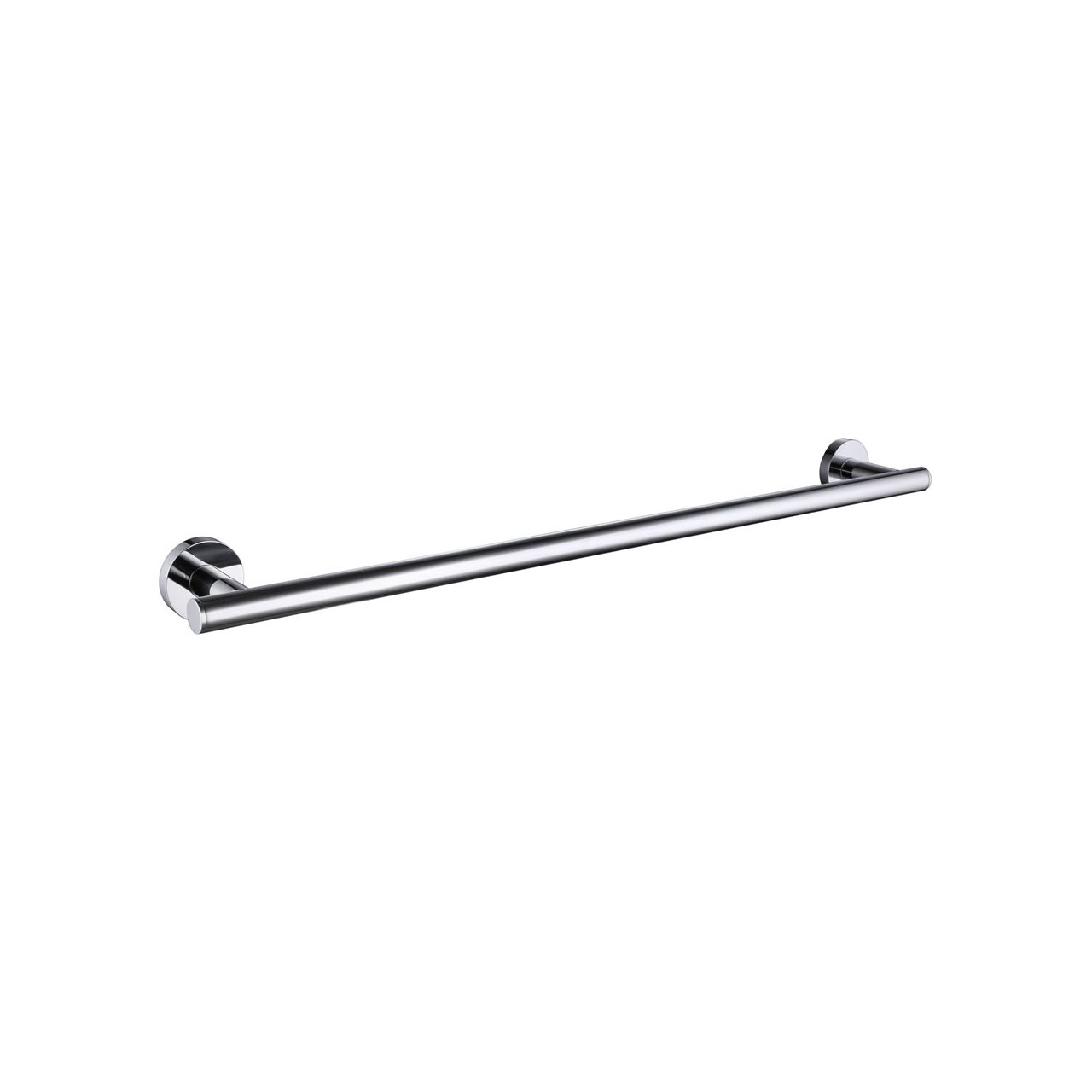 Chrome 60cm Single Towel Rail Brass Construction & Stainless Steel