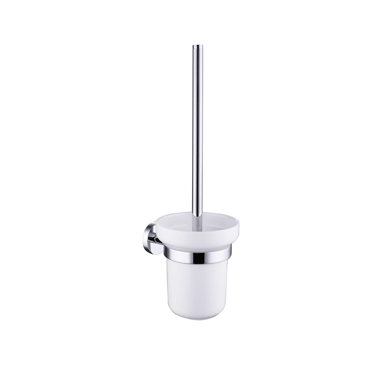 Chrome Toilet Brush Holder Brass Construction & Stainless Steel