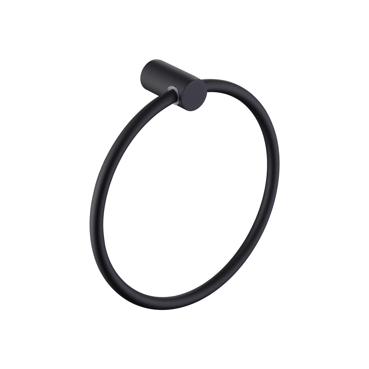 Matte Black Towel Ring Brass Construction