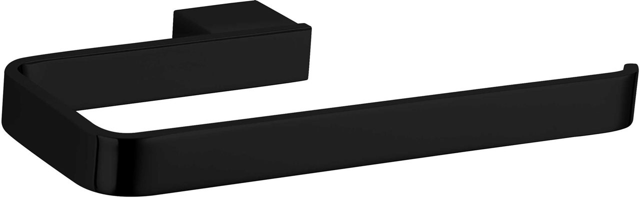 Matte Black Towel Ring Brass Construction