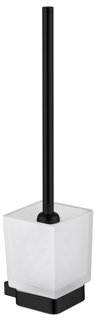 Matte Black Toilet Brush Holder Brass Construction