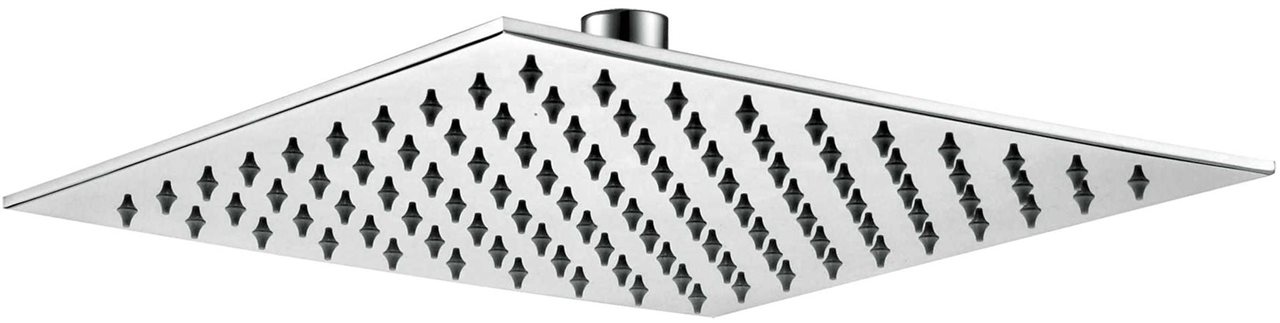 Chrome Ultrathin Shower Head 250mm Solid Brass DZR Brass Construction
