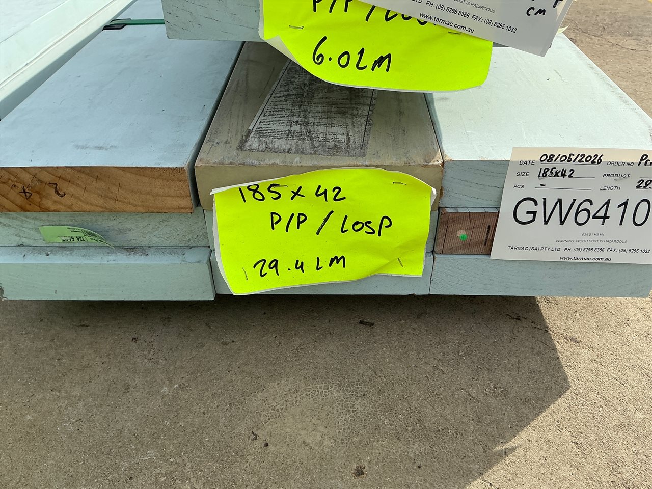 185 x 42, Primed LOSP Treated Pine, Mixed Lengths, 29.4 Lin Metres Total PK# GW641015