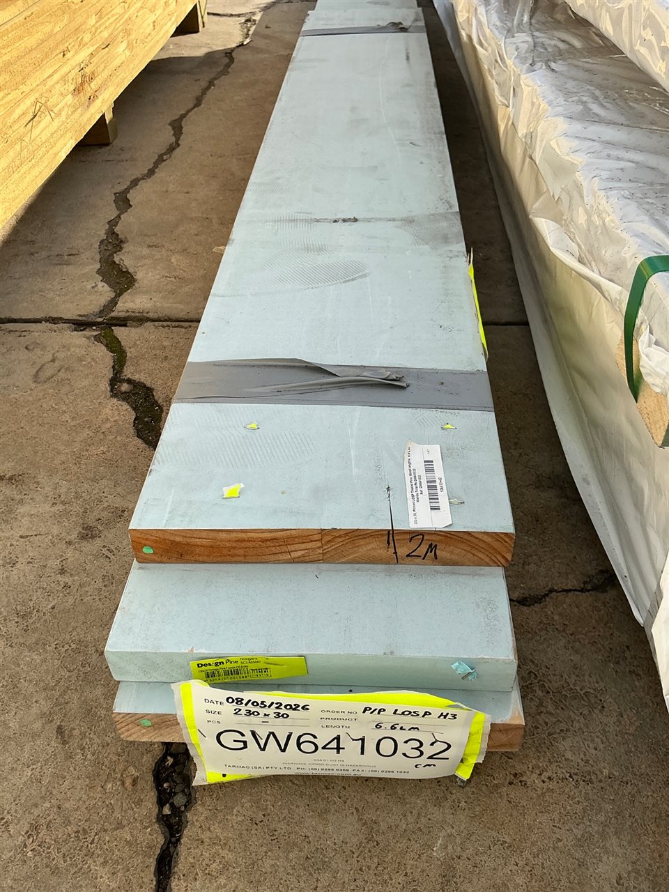 230 x 30, Primed LOSP Treated Pine, Mixed lengths, 6.6 Lin Metres Total Pk GW641032