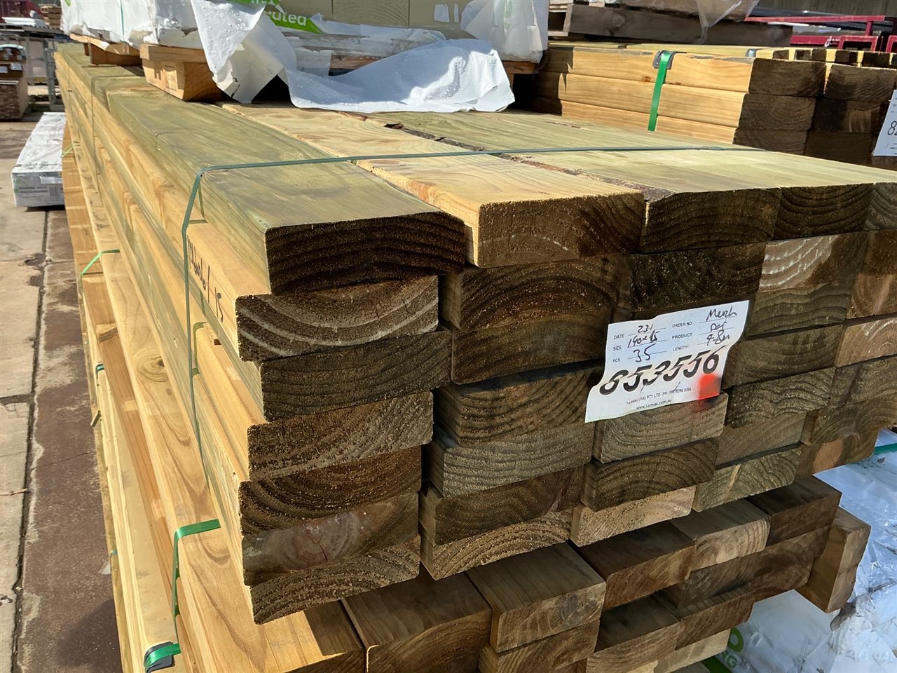 140 x 45, CCA Treated Pine, Merch, 35 pcs @ 4.8 M, 168 Lin Metres Total Pk 853556