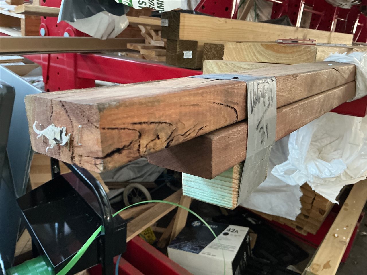 70 x 35, Spotted Gum, F27, 2 Lengths -2950 & 2840 mm - , 5.7 Lin Metres Total