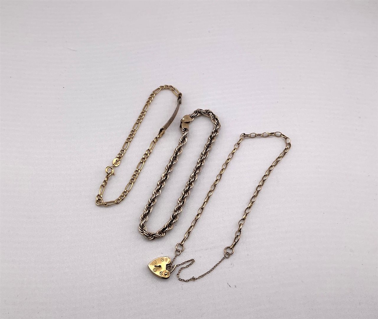 9ct Yellow Gold Bracelets (Lot of 3)