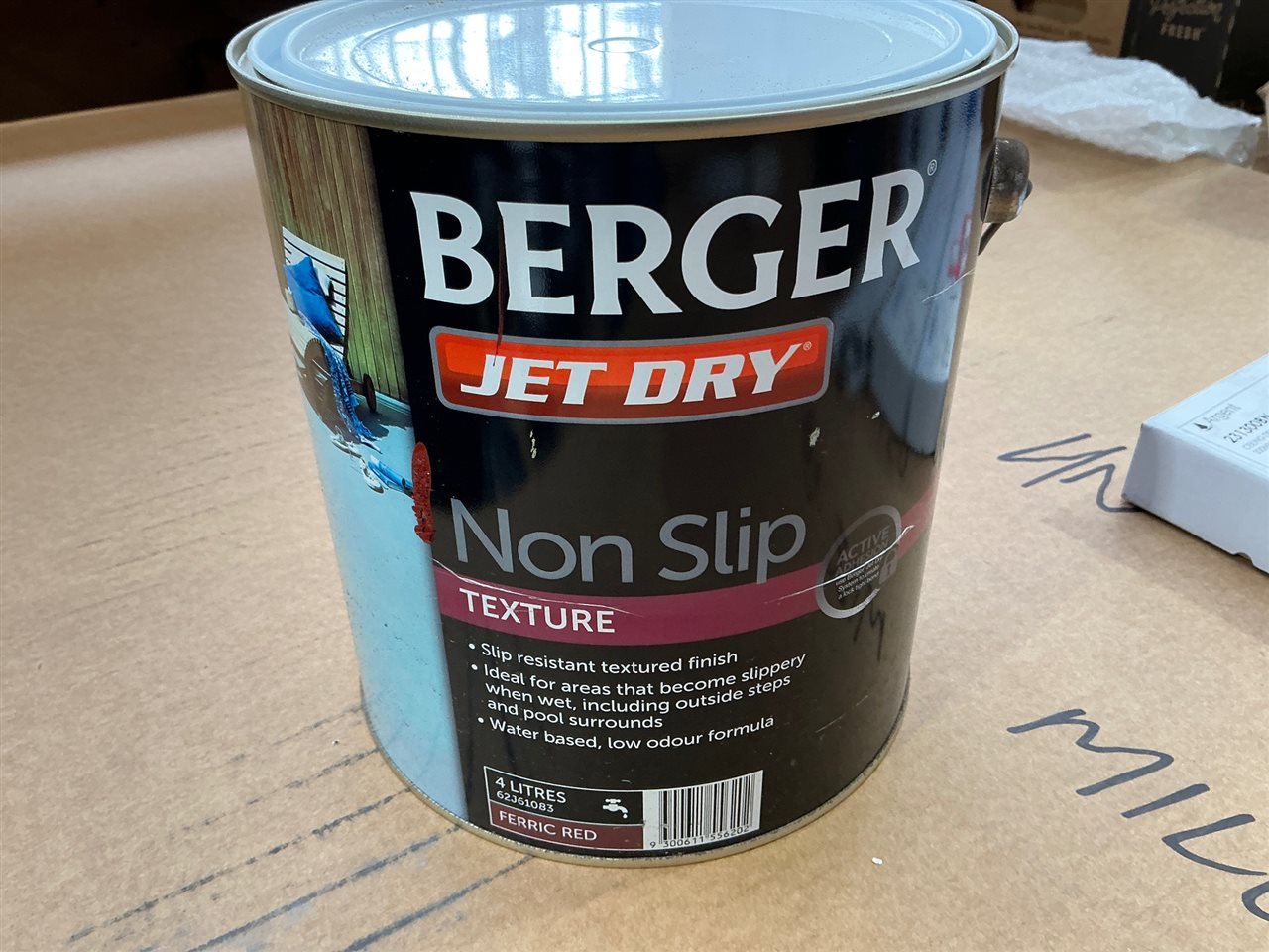 Berger Jet Dry Non Slip Texture Ferric Red - Water Based   - 4 Litre