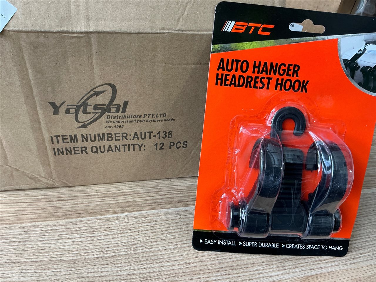 Auto Hanger Headrest Hook- Quantity of 12