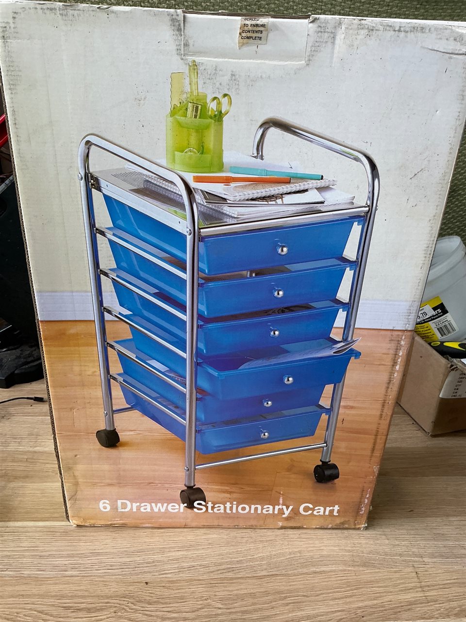 6 Drawer Stationary Cart