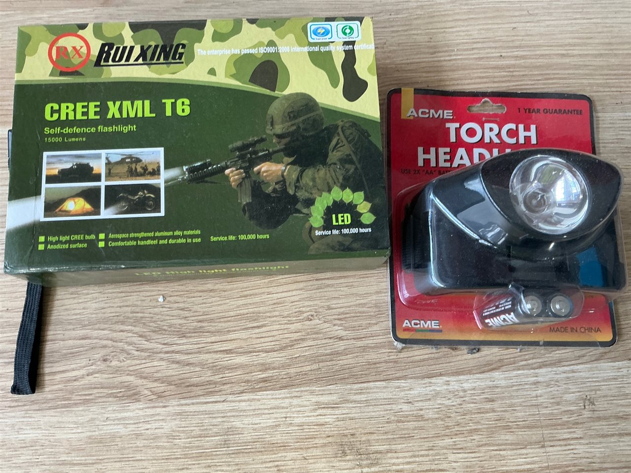 Led. Torch and Torch Headlight.