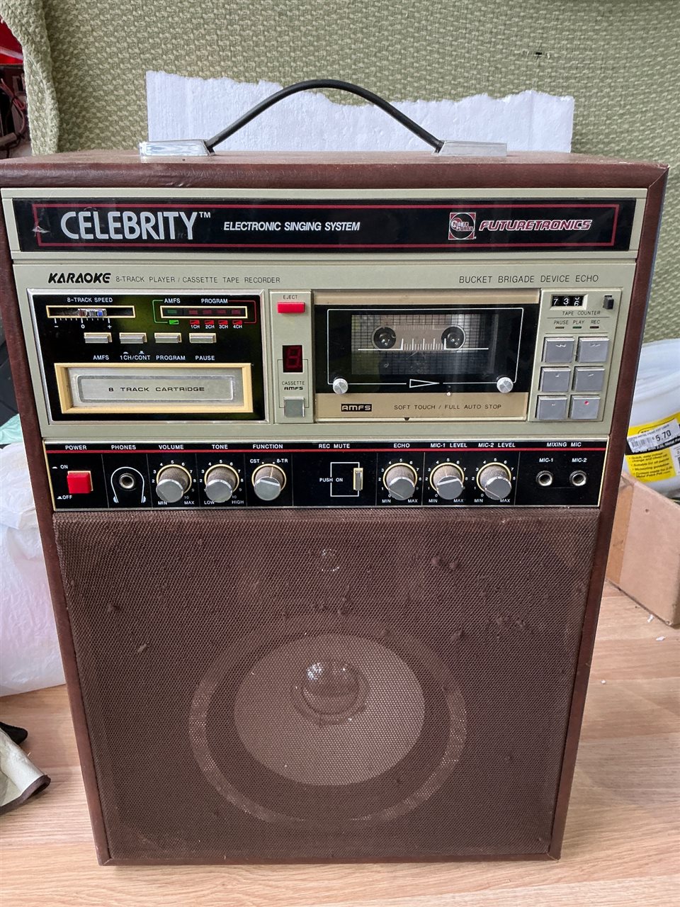 Karaoke 8  Track Player & Cassette Tape Recorder. with Cassette Adapter.