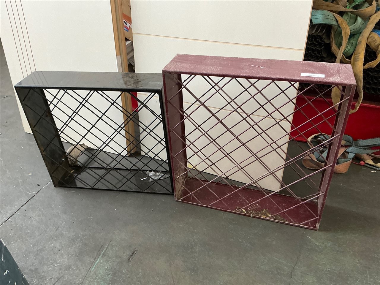 Wine Bottle Racks - Quantity of 2 Steel - 650 mm W x 700 and 600 mm High