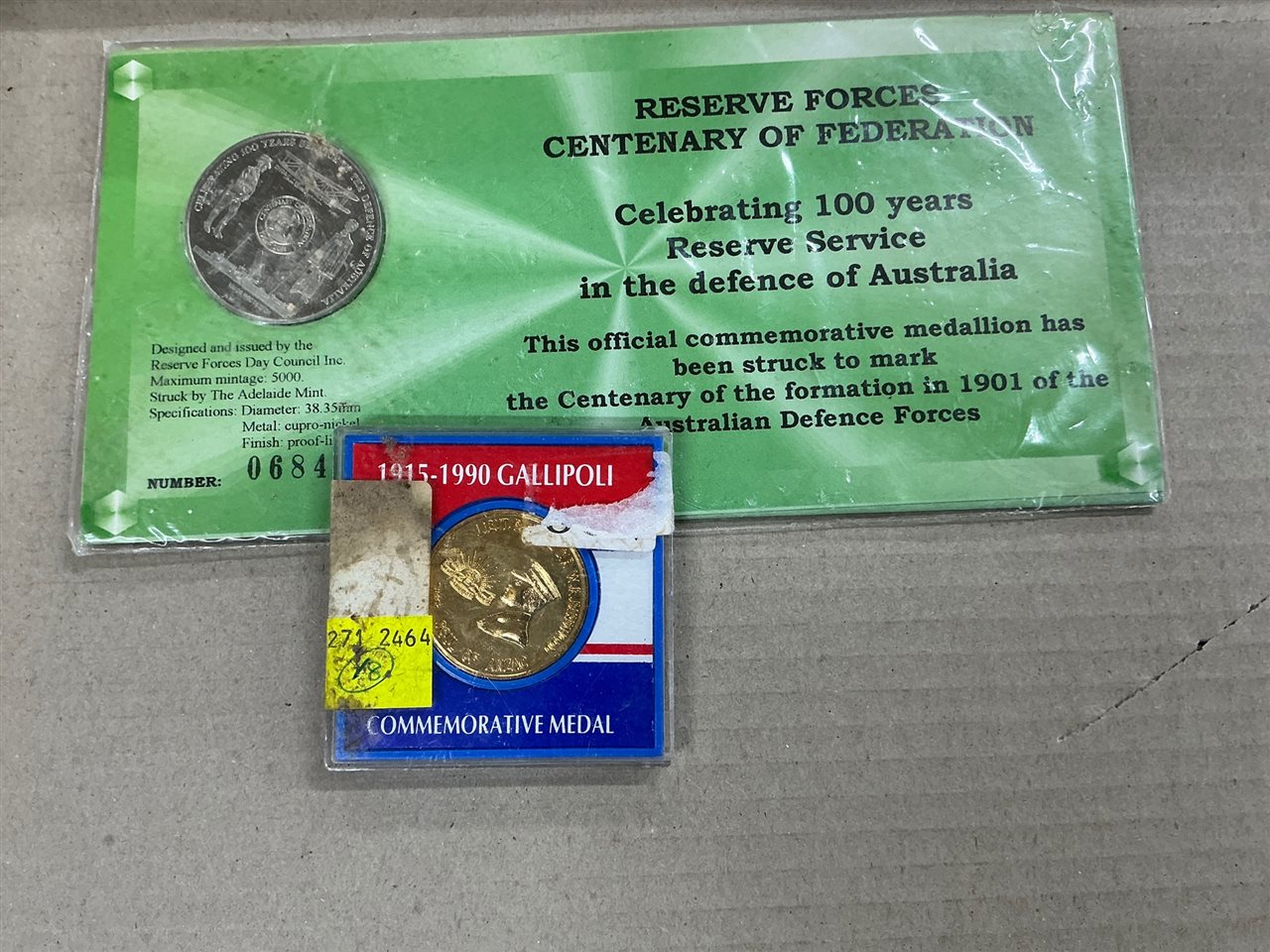 Commemorative Medal 1915-1990 Gallipoli and Reserve Forces Medallion