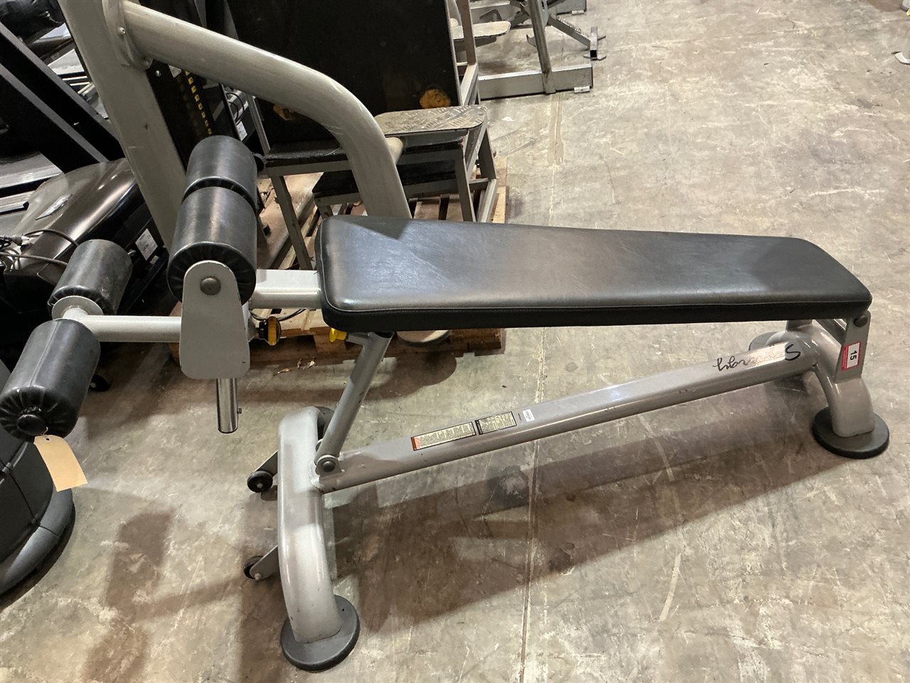 Adjustable Decline Bench with Twin Leg Roller Restraint, Grey Frame