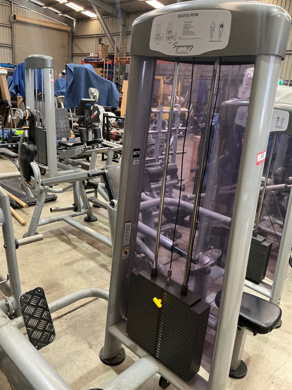 Synergy Seated Row Machine, Pin-Loaded, By Calgym