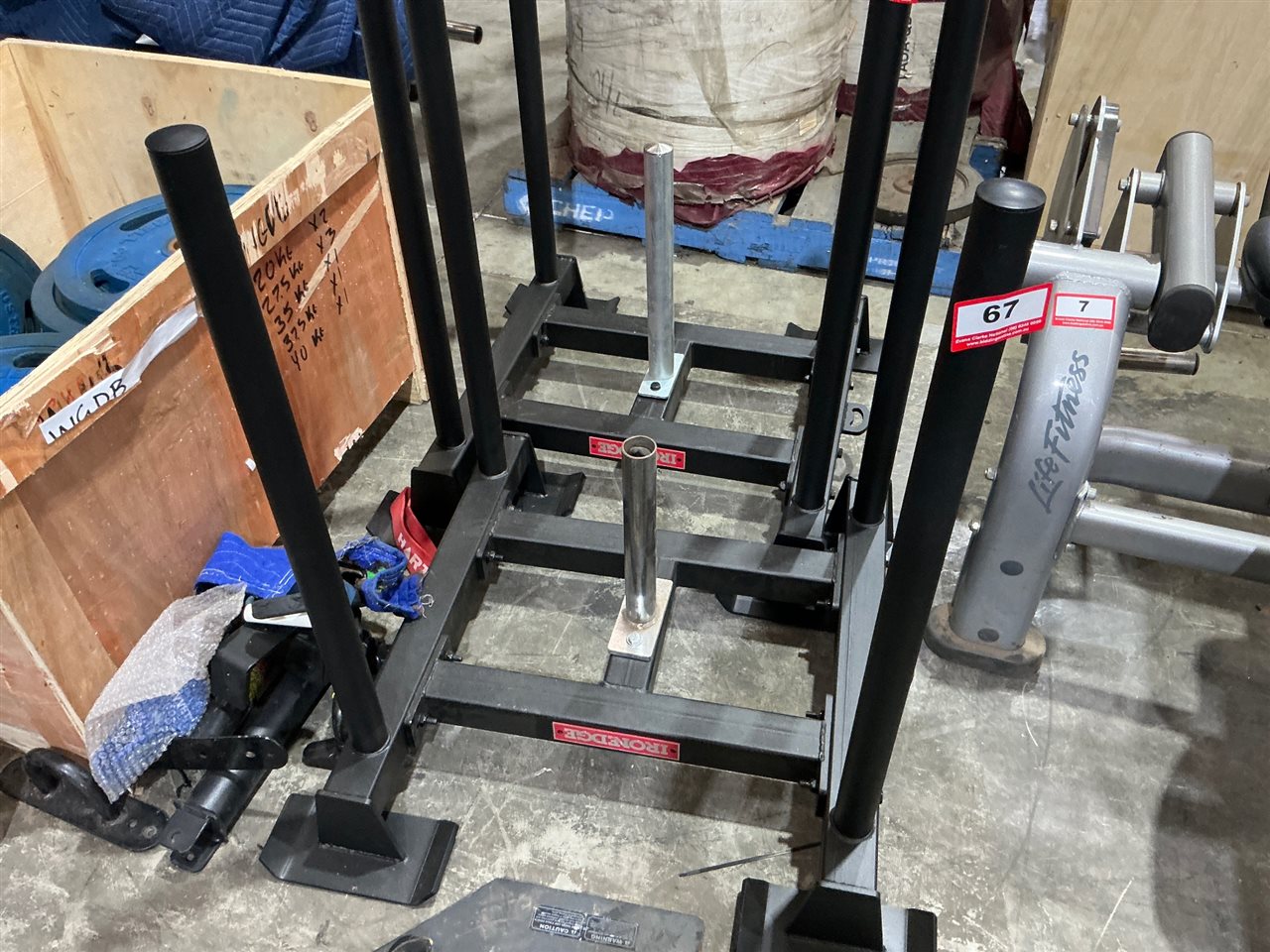 Iron Edge Weight Sled with Push Handles and Loading Post