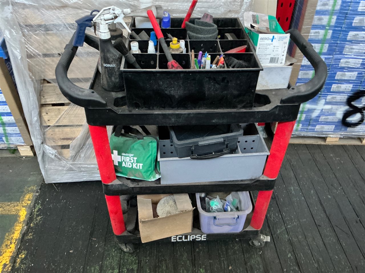 Plastic Tiered  Trolley- with Detailing / Cleaning Gear