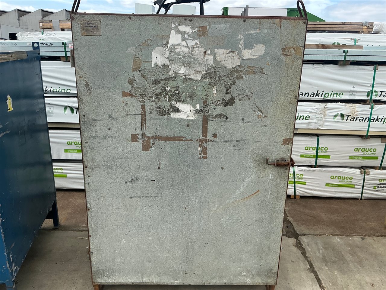 Steel Transport Enclosed Container with Door and -with Fork Lift or Crane Lift Lugs - 1200 x 1150  x 1700 mm H