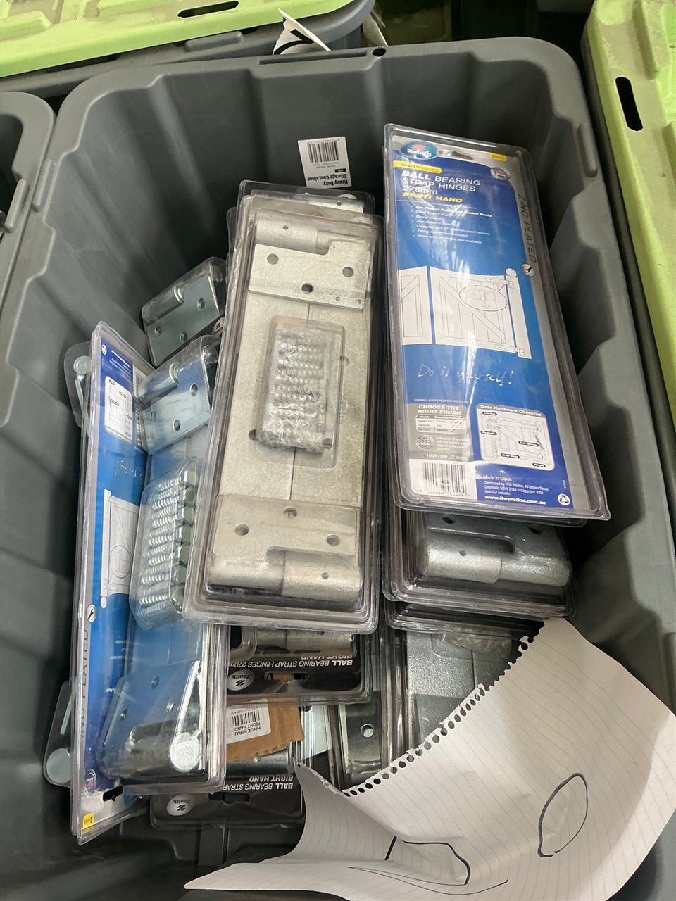 Gate Strap Hinges-Ball Bearing - Galv. & Zinc  Right Hand Quantity of 2@ 270 mm