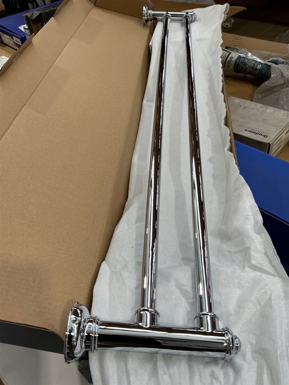 Phoenix - Cromford 800mm Double Towel Rail Chrome - RRP $290
