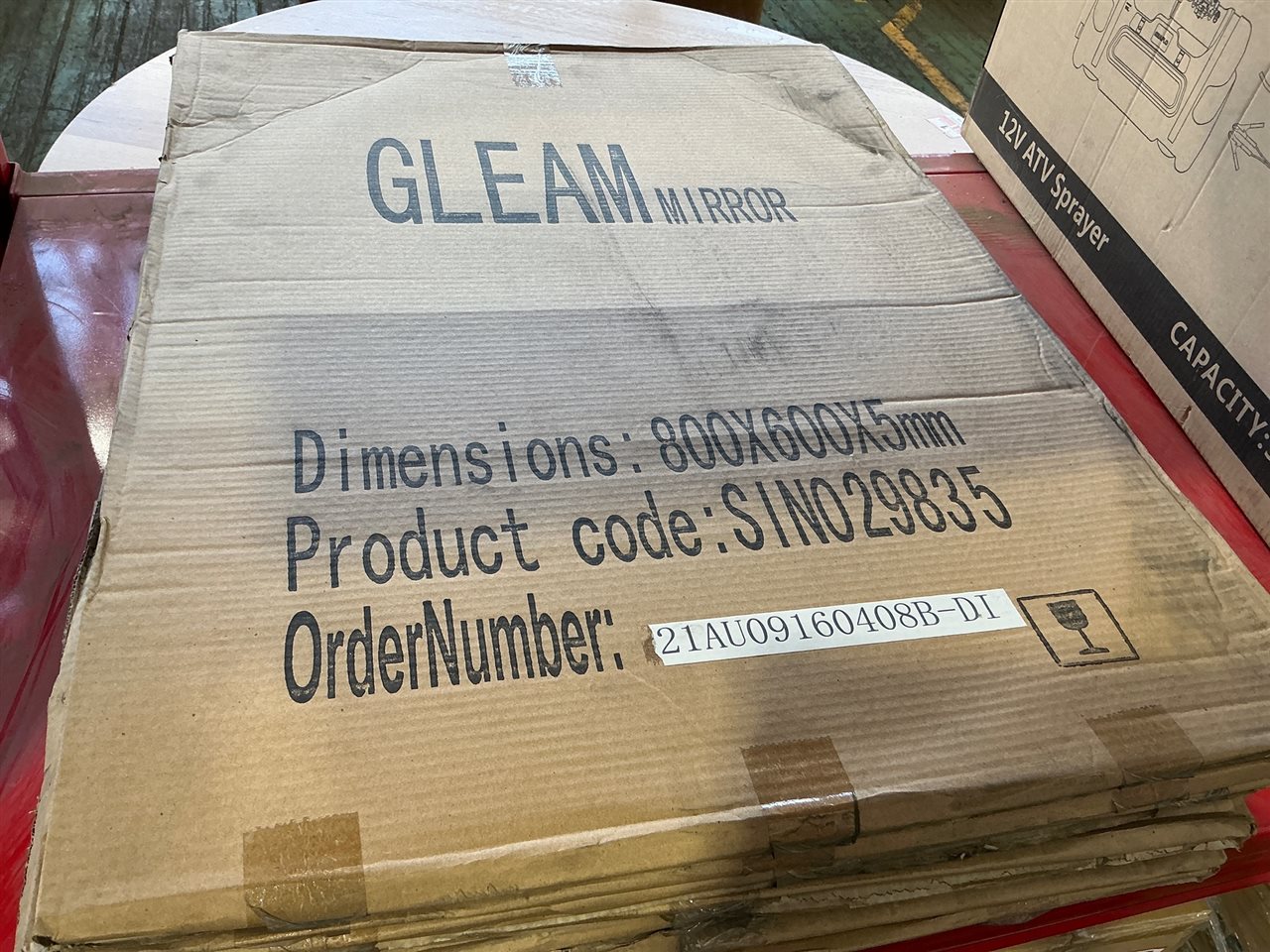 Gleam Oval  Mirror -Bevelled Edge   800 x 600 mm -Sold Per Each