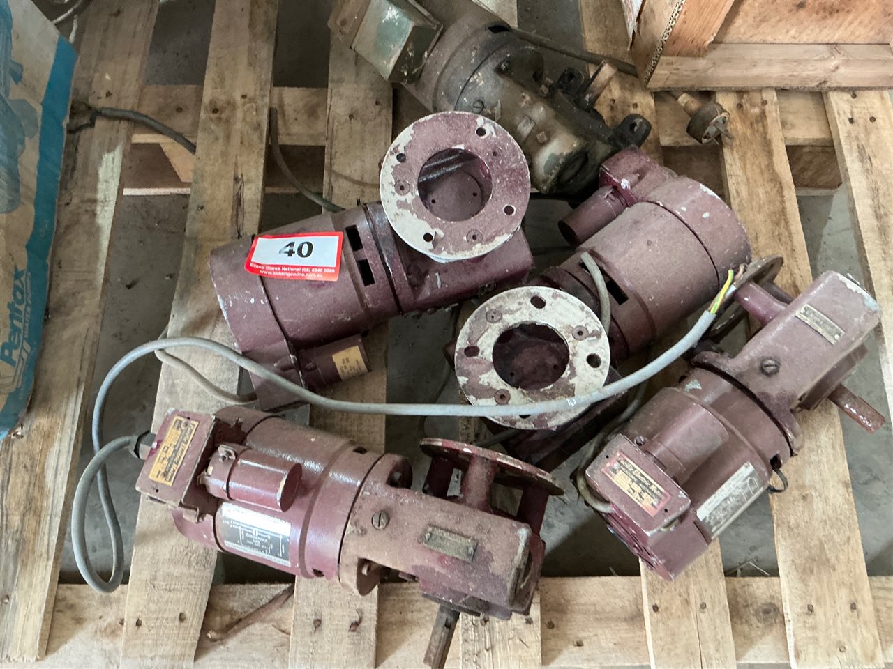 Quantity of 5 Electric 240 V Geared Motors -Not Tested Collect From Penfield Gardens