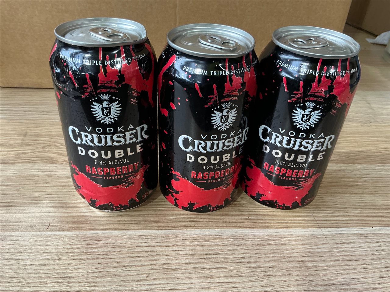 Vodka Cruiser  375 Ml Cans x 3 - Double Raspberry