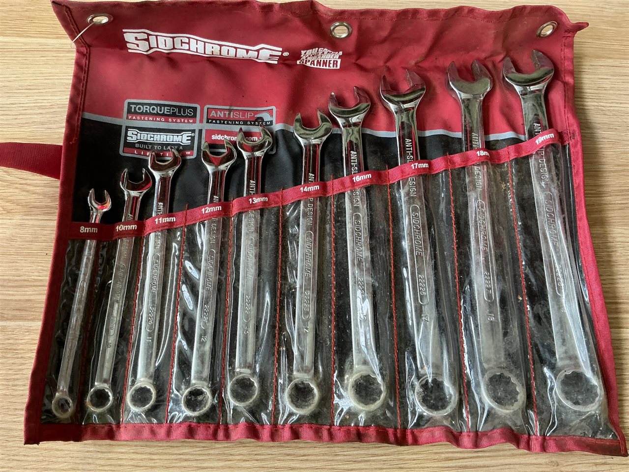 Sidchrome Spanner Set -10 PCE.-  8 mm to 19 mm